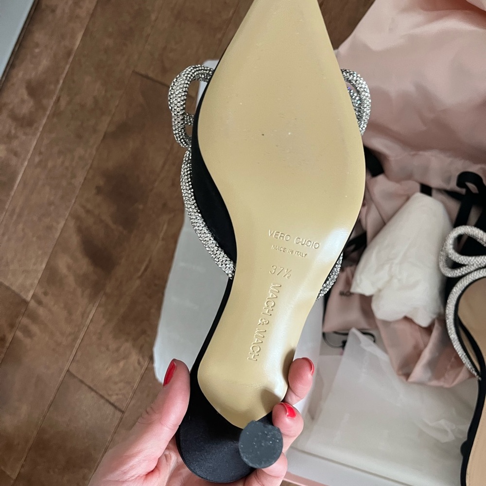 Mach and Mach double bow satin mule - Picture 2 of 5